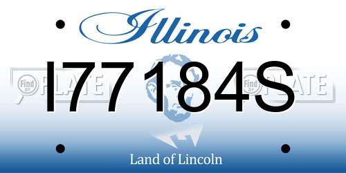 I77184S Illinois License Plate