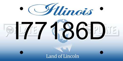 I77186D Illinois License Plate