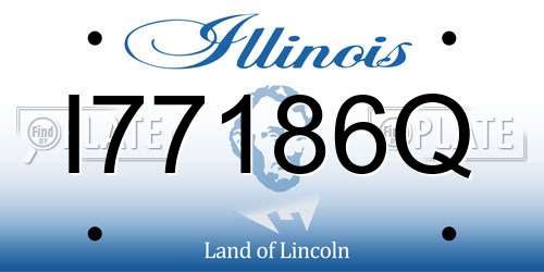 I77186Q Illinois License Plate