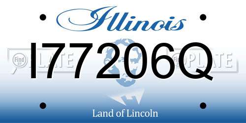I77206Q Illinois License Plate