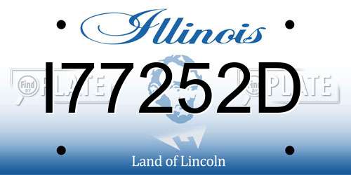 I77252D Illinois License Plate