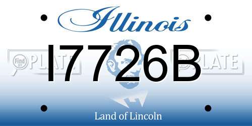 I7726B Illinois License Plate