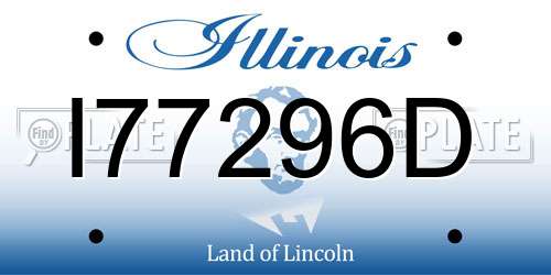I77296D Illinois License Plate