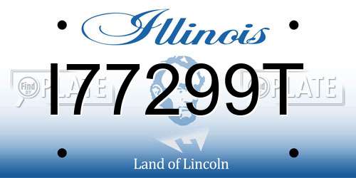 I77299T Illinois License Plate
