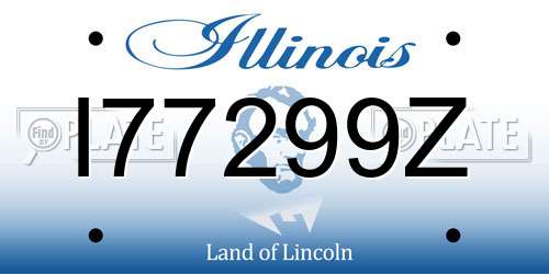 I77299Z Illinois License Plate