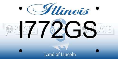 I772GS Illinois License Plate