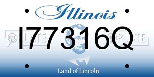 I77316Q Illinois License Plate