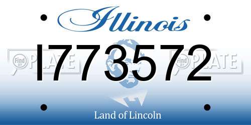 I773572 Illinois License Plate
