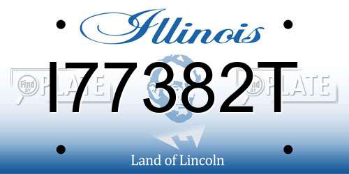 I77382T Illinois License Plate