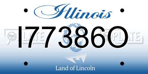 I77386O Illinois License Plate
