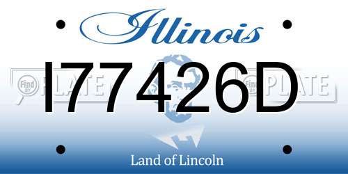 I77426D Illinois License Plate