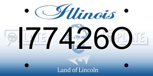 I77426O Illinois License Plate