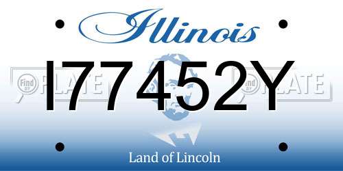 I77452Y Illinois License Plate
