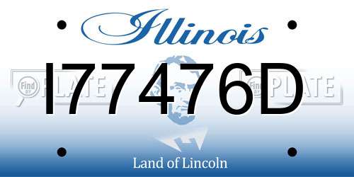 I77476D Illinois License Plate
