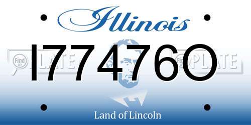 I77476O Illinois License Plate