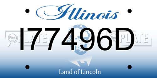 I77496D Illinois License Plate