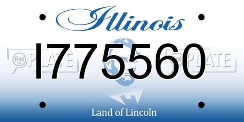 I775560 Illinois License Plate
