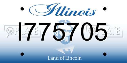 I775705 Illinois License Plate