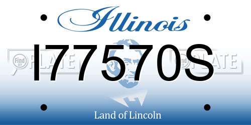 I77570S Illinois License Plate
