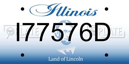 I77576D Illinois License Plate