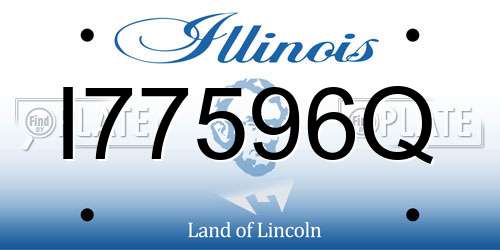 I77596Q Illinois License Plate