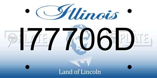I77706D Illinois License Plate
