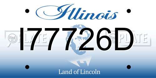I77726D Illinois License Plate