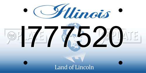 I777520 Illinois License Plate