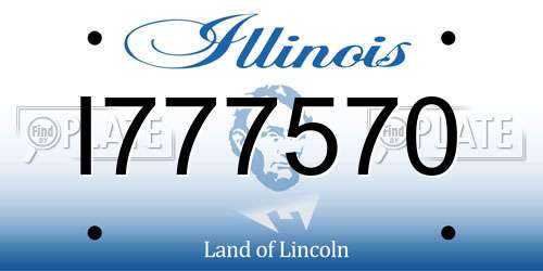 I777570 Illinois License Plate