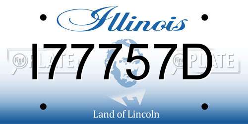 I77757D Illinois License Plate