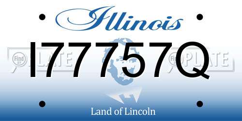 I77757Q Illinois License Plate
