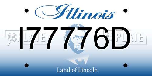 I77776D Illinois License Plate