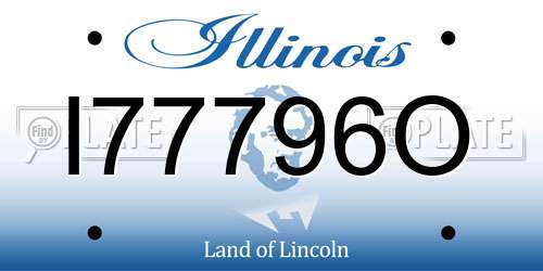 I77796O Illinois License Plate