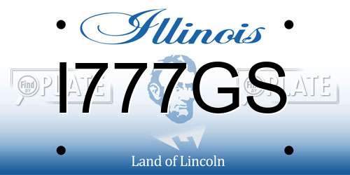 I777GS Illinois License Plate