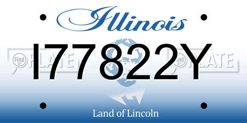 I77822Y Illinois License Plate