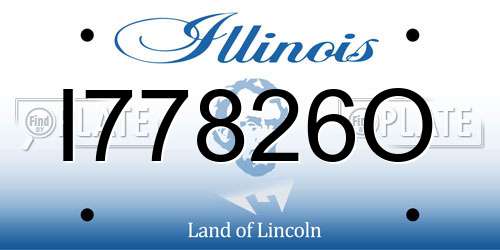 I77826O Illinois License Plate