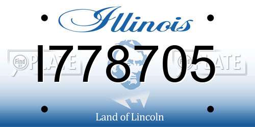 I778705 Illinois License Plate