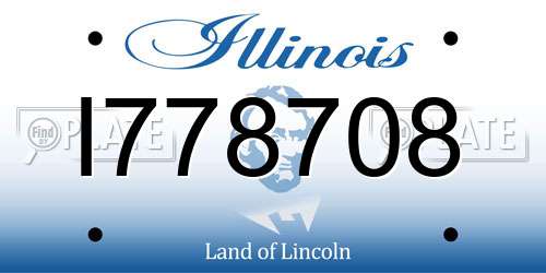 I778708 Illinois License Plate