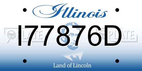 I77876D Illinois License Plate