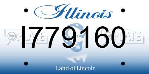 I779160 Illinois License Plate