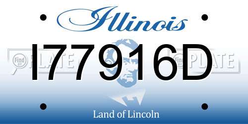 I77916D Illinois License Plate