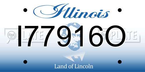 I77916O Illinois License Plate