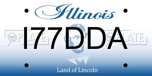 I77DDA Illinois License Plate