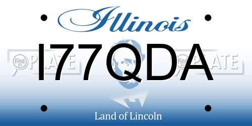 I77QDA Illinois License Plate
