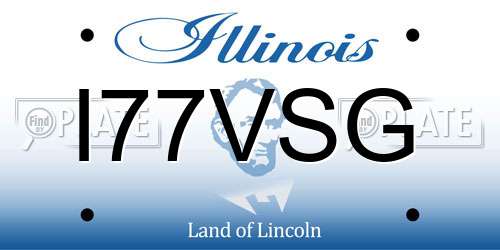 I77VSG Illinois License Plate
