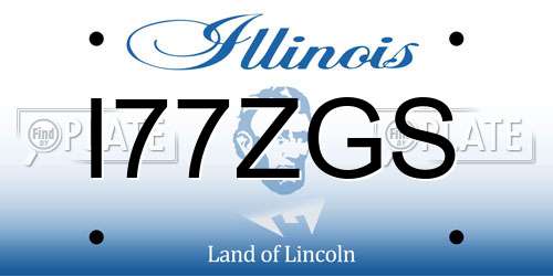 I77ZGS Illinois License Plate