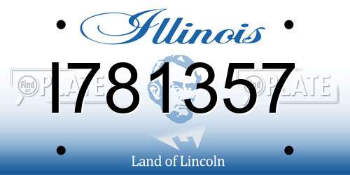 I781357 Illinois License Plate