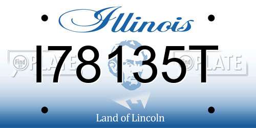 I78135T Illinois License Plate