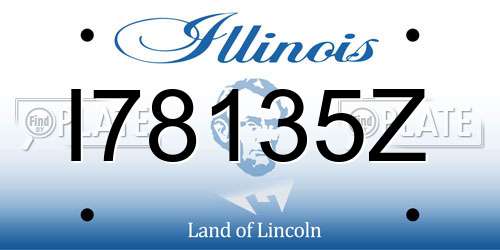 I78135Z Illinois License Plate