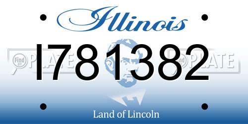 I781382 Illinois License Plate